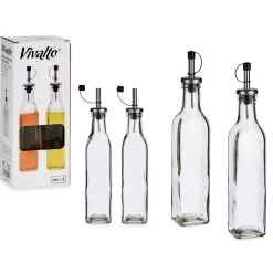 Vinagreras, Azucareros, Saleros Y Pimenteros>Aceitera+Vinagrera Tapa Inoxidable 30Cl