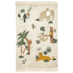 Niños Téxtil>Alfombra Animales Con Flecos 100x150Cm