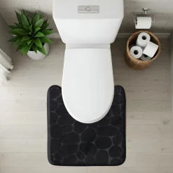 Alfombras De Baño>Alfombra de baño con contorno negro 45x50cm