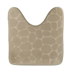 Alfombras De Baño>Alfombra de baño gris pardo con contorno