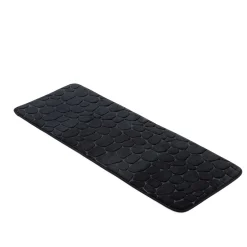 Alfombras De Baño>Alfombra de baño microfibra MEMOIRE negro 45x120cm