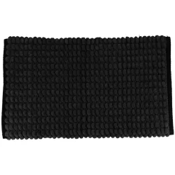 Alfombras De Baño>Alfombra De Baño Negra De Algodón 45x75cm