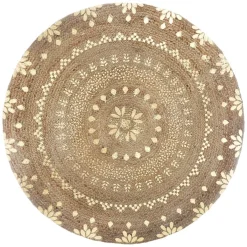 Alfombras Decorativas>Alfombra dorada de yute 115cm