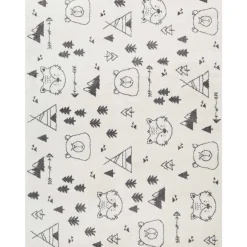 Niños Téxtil>Alfombra Gio Bosque Gris 120x160Cm