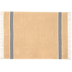 Alfombras Decorativas>Alfombra Inuit Crudo Y Negro Con Flecos 120x160cm