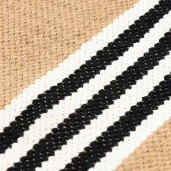 Alfombras Decorativas>Alfombra Inuit Crudo Y Negro Con Flecos 120x160cm