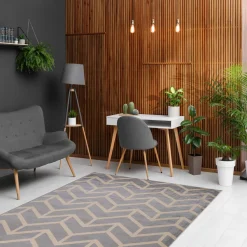 Alfombras Decorativas>Alfombra Lene Gris/Beige 120x160Cm