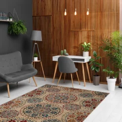 Alfombras Decorativas>Alfombra Lene Rojo/Azul 133x190Cm