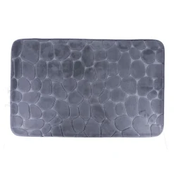 Alfombras De Baño>Alfombra microfibra MEMOIRE gris oscuro