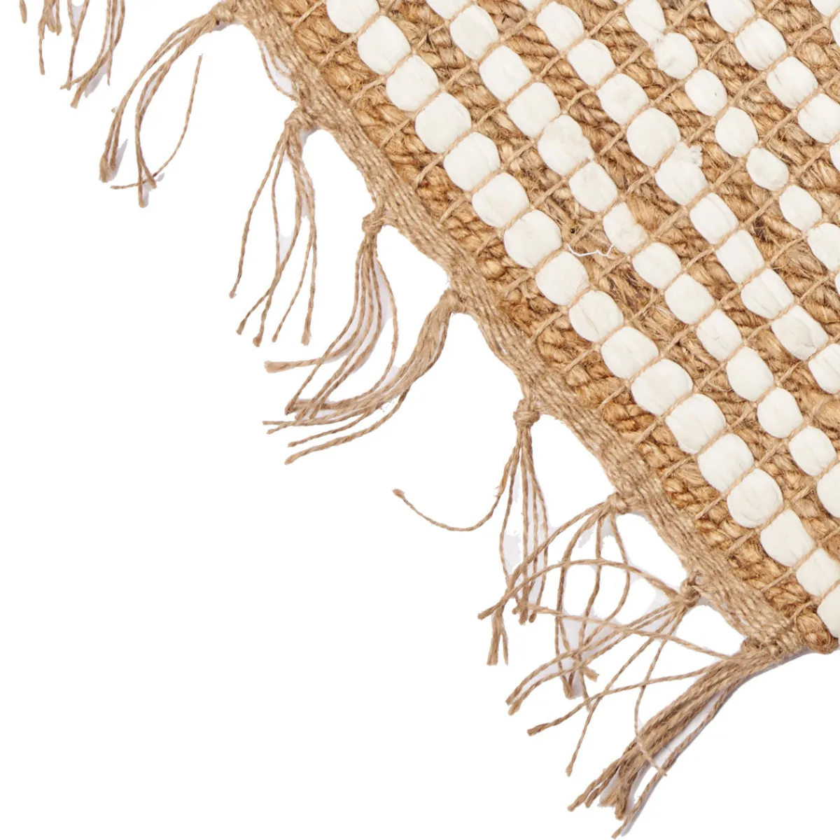 Alfombras Decorativas>Alfombra rayas blancas 70x140cm