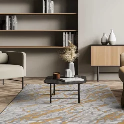 Alfombras Decorativas>Alfombra Viqi Waves Amarilla 133x190cm