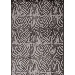 Alfombras Decorativas>Alfombra Zaha Antracita Cebra 80x150Cm
