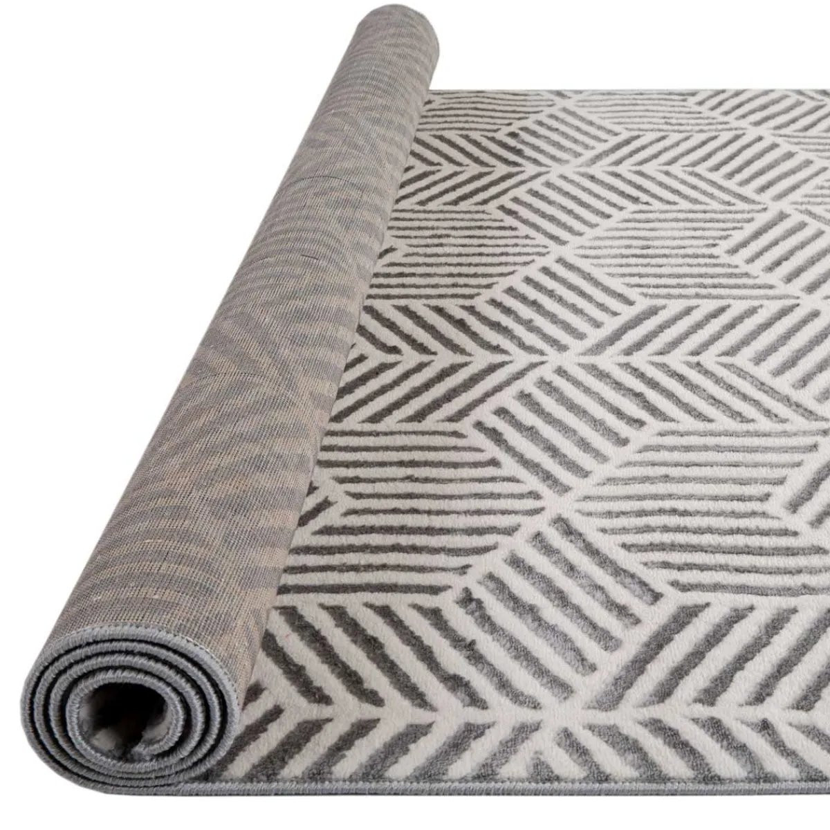 Alfombras Decorativas>Alfombra Zaha Geométrica Gris 200x285Cm