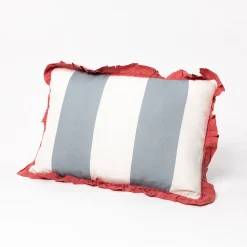 Cojines Y Fundas Decorativas>Almohada Yucatan Rayas Con Volados Rosa