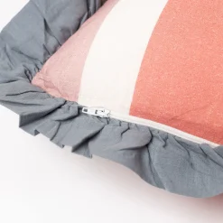 Cojines Y Fundas Decorativas>Almohada Yucatán Rayas Con Volados Azul