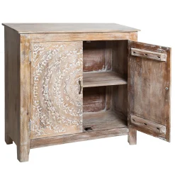 atmosphera Aparadores Y Consolas|Estilo Étnico>Aparador De Madera Con 2 Puertas Shirel