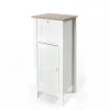 Muebles Con Lavabo Y Auxiliares>Armario bajo wc DENVER blanco y márron 83cm