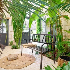 hespéride Columpios>Banco de jardín ALVERNIA negro