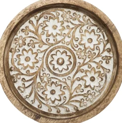 atmosphera Accesorios|Estilo Étnico>Bandeja De Madera Tamaño 1/2 22.5x4Cm