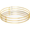 atmosphera Accesorios|Estilo Contemporaneo>Bandeja de vidrio con espejo FEEL dorada de metal