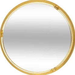 atmosphera Accesorios|Estilo Contemporaneo>Bandeja de vidrio con espejo FEEL dorada de metal