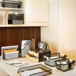 Cajas De Almacenamiento Y Organizadores>Bandeja Organizadora De Metal/Bambú