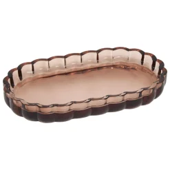 5five Accesorios De Lavabo>Bandeja para wc FLOREA marrón de vidrio