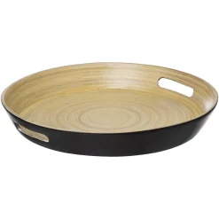5five Encimera Y Lavavajillas>Bandeja Redonda De Bambú Negro 42Cm
