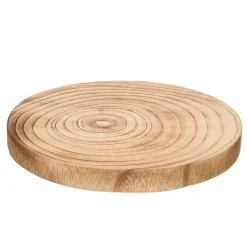 Degustación>Base Redonda De Madera Quemada 28.5cm