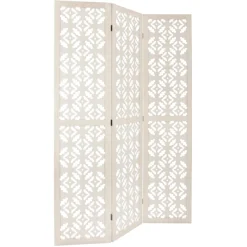 atmosphera Biombos|Estilo Rústico>Biombo De Madera Blanco 120x170Cm