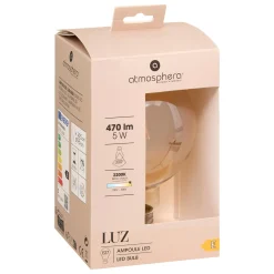 atmosphera Lámparas Y Alargadores>Bombilla Vintage Led Ámbar G95 2W E27