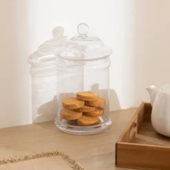 Platos Para Tartas, Tartas Y Bombones>Bombonera De Vidrio C/Tapa 2L