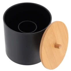 Accesorios De Lavabo>Bote De Bambú Negro