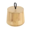 Accesorios De Lavabo>Bote Para Algodón Redondo De Bambú