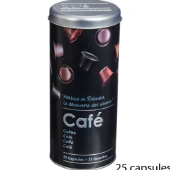 Cajas Y Frascos>Bote P/Capsulas Café Metálica C/Diseño