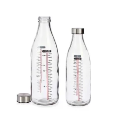 Jarros>Botella Medidora C/Tapa Metálica 1000Ml