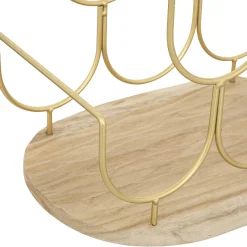 atmosphera Bodegas>Botellero 6 botellas DOLCE RIVIERA dorado de metal