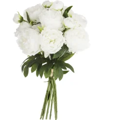atmosphera Plantas Y Flores Artificiales>Bouquet Con 13 Peonías Blancas 50Cm