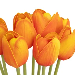 atmosphera Plantas Y Flores Artificiales>Bouquet De 10 Tulipanes Naranja 48cm