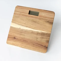 Accesorios De Baño>Báscula electrónica en madera de acacia