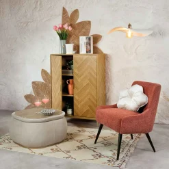 Sillas, Sillones Y Bancos|Estilo Rústico>Butaca Ariel De Tejido Rosa