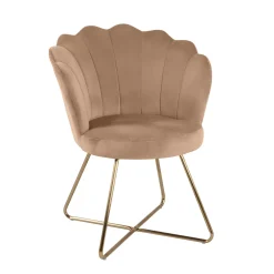 Sillas, Sillones Y Bancos|Estilo Contemporaneo>Butaca BLOOM de terciopelo beige