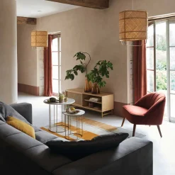 atmosphera Sillas, Sillones Y Bancos|Estilo Rústico>Butaca Naova Terracota De Terciopelo