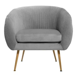 atmosphera Sofás Y Sillones|Estilo Contemporaneo>Butaca Solaro Slow Time Gris De Terciopelo