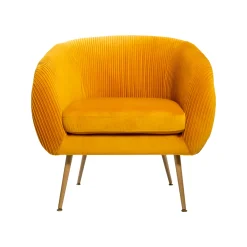 atmosphera Sofás Y Sillones|Estilo Contemporaneo>Butaca Solaro Slow Time Ocre De Terciopelo