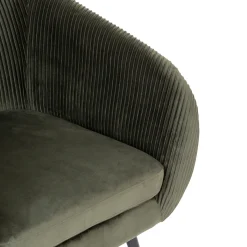 atmosphera Sofás Y Sillones|Estilo Contemporaneo>Butaca SOLARO SLOW TIME verde caqui de terciopelo