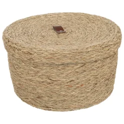 atmosphera Cestas Y Baúles|Estilo Industrial>Caja ARIANNA beige de rafia 28cm