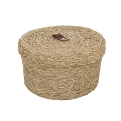 atmosphera Cestas Y Baúles|Estilo Industrial>Caja ARIANNA beige de rafia 23cm