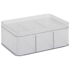 5five Accesorios De Lavabo>Caja de almacenje con 3 separaciones gris