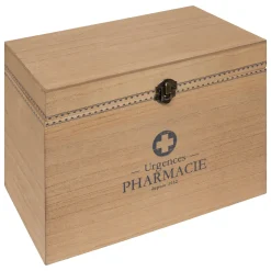 atmosphera Accesorios|Estilo Rústico>Caja De Farmacia Lit Beige De Madera